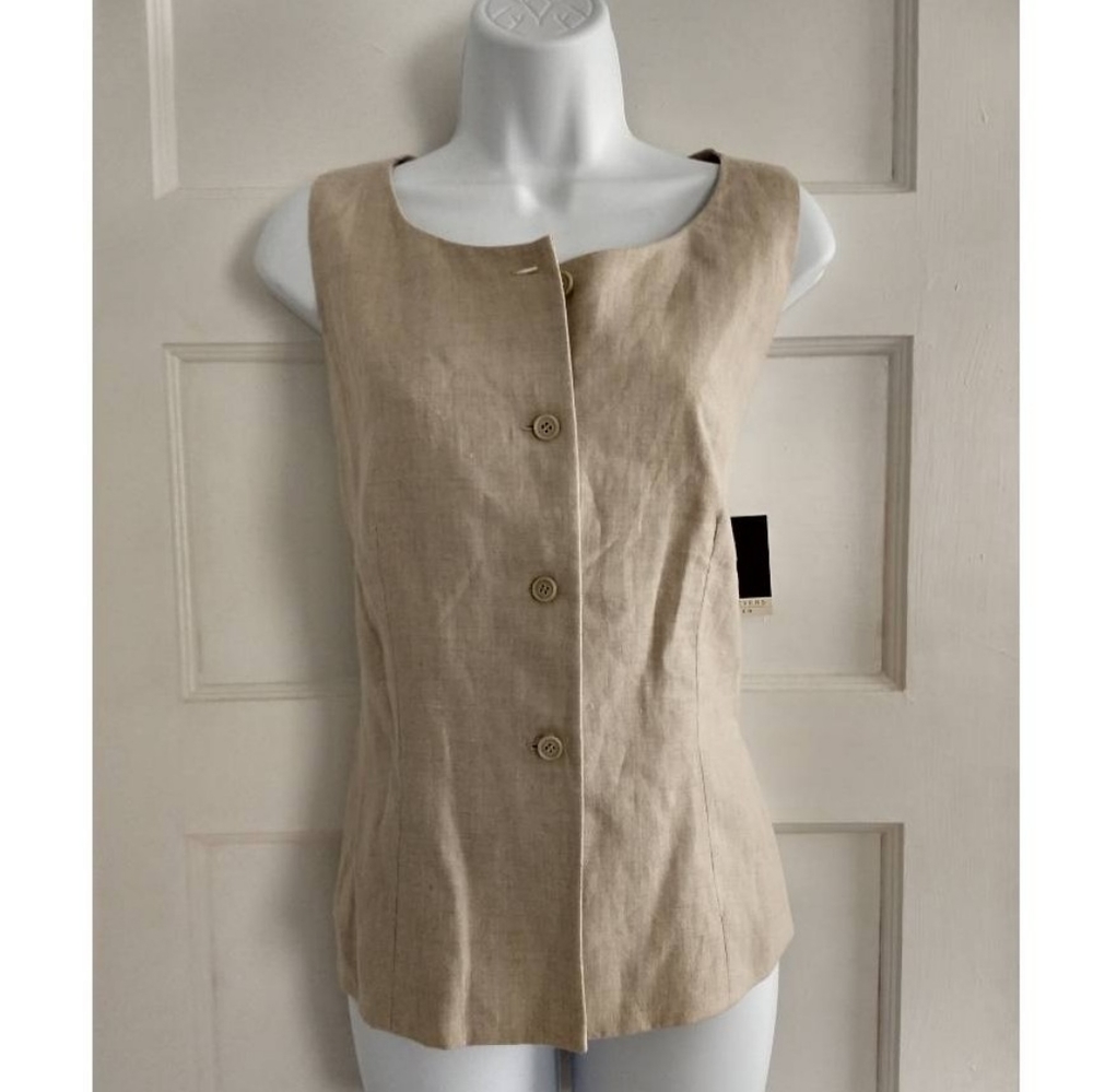 NWT Classic Valerie Stevens Linen Blouse! Sz 8